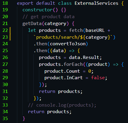 Pictue of JavaScript for object property being created