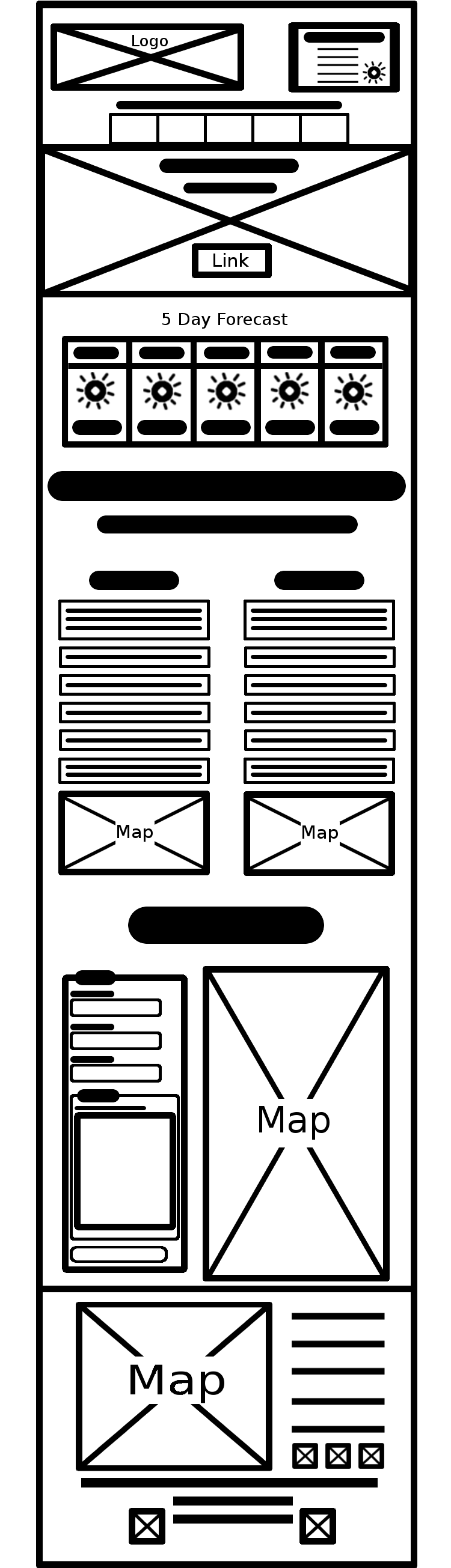 image of the desktop Contact Us page wireframe