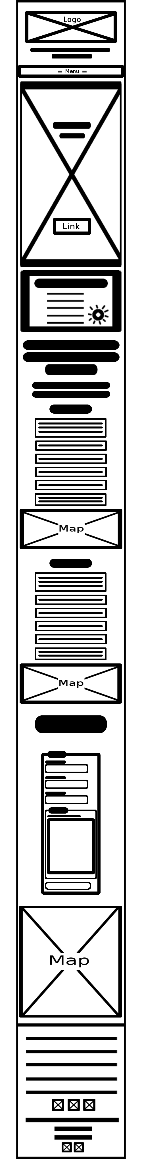 image of the phone Contact Us page wireframe