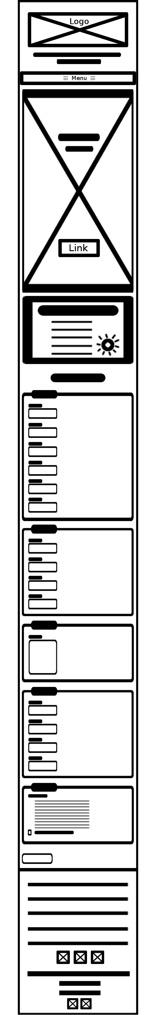 image of the phone Reservations page wireframe