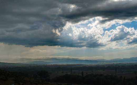Image of a cloud cold front in the sky